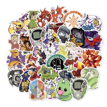 Karikatür Anime Digimon Macera Çıkartmalar Su Geçirmez Kaykay Gitar Bagaj Laptop Kupası Telefon DIY Graffiti Sticker Çocuk Oyuncakları