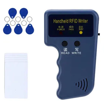 RFID kart okuyucu Fotokopi Yazıcı Teksir Programcı Yeniden Yazılabilir KIMLIK Keyfob Etiketleri El 125 kHz Fotokopi