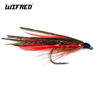 Wifreo 10 ADET 7# Wifreo Kırmızı Tavuskuşu Şeytan Flama Sinek Balıkçılık Sinekler Küçük Ücretsiz Kutu