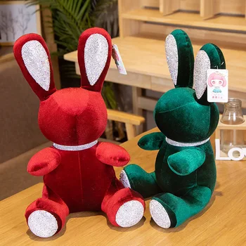 Yeni Elmas Çivili Tavşan peluş oyuncak Kawaii Lüks Stil Peluş Doldurulmuş Tavşan Odası Dekorasyon sevgililer Günü Hediyesi kızlar için
