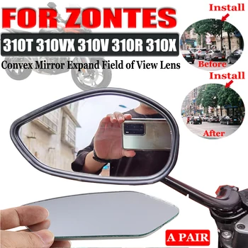 Zontes için 310 T 310 V X 310 V 310R 310X310 M ZT310M M310 310 Aksesuarları Dışbükey Ayna Genişletmek Alan Görünümü Lens Dikiz Yan Aynalar